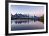 Mont Blanc Reflected During Twilight in Lac Des Cheserys, Haute Savoie, French Alps, France-Roberto Moiola-Framed Photographic Print