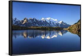 Mont Blanc, Top of Europe, Reflected During Sunrise in Lac Es Cheserys-Roberto Moiola-Framed Photographic Print