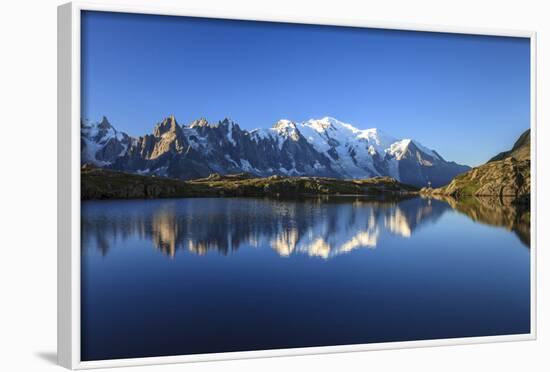 Mont Blanc, Top of Europe, Reflected During Sunrise in Lac Es Cheserys-Roberto Moiola-Framed Photographic Print