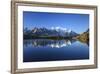 Mont Blanc, Top of Europe, Reflected During Sunrise in Lac Es Cheserys-Roberto Moiola-Framed Photographic Print