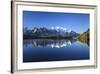 Mont Blanc, Top of Europe, Reflected During Sunrise in Lac Es Cheserys-Roberto Moiola-Framed Photographic Print