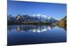 Mont Blanc, Top of Europe, Reflected During Sunrise in Lac Es Cheserys-Roberto Moiola-Mounted Photographic Print