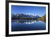 Mont Blanc, Top of Europe, Reflected During Sunrise in Lac Es Cheserys-Roberto Moiola-Framed Photographic Print