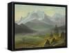 Mont Blanc-Albert Bierstadt-Framed Stretched Canvas