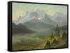 Mont Blanc-Albert Bierstadt-Framed Stretched Canvas