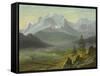 Mont Blanc-Albert Bierstadt-Framed Stretched Canvas