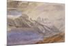 Mont Dauphiny, Near Chartreuse (W/C and Pencil on Paper)-John Ruskin-Mounted Giclee Print