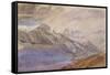 Mont Dauphiny, Near Chartreuse (W/C and Pencil on Paper)-John Ruskin-Framed Stretched Canvas