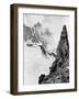 Mont Maudit as Seen from the Aiguille Marbrees, the Alps, Early 20th Century-null-Framed Giclee Print