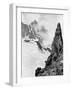 Mont Maudit as Seen from the Aiguille Marbrees, the Alps, Early 20th Century-null-Framed Giclee Print