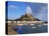 Mont Orgueil Castle, Gorey Harbour, Jersey, Channel Islands, UK-Robert Harding-Stretched Canvas