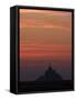 Mont Saint Michel at Night-Philippe Manguin-Framed Stretched Canvas