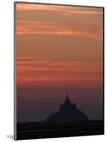 Mont Saint Michel at Night-Philippe Manguin-Mounted Photographic Print