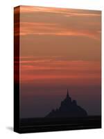 Mont Saint Michel at Night-Philippe Manguin-Stretched Canvas