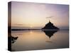 Mont Saint-Michel at Sunset, Unesco World Heritage Site, La Manche Region, Basse Normandie, France-Roy Rainford-Stretched Canvas