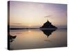 Mont Saint-Michel at Sunset, Unesco World Heritage Site, La Manche Region, Basse Normandie, France-Roy Rainford-Stretched Canvas