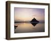 Mont Saint-Michel at Sunset, Unesco World Heritage Site, La Manche Region, Basse Normandie, France-Roy Rainford-Framed Photographic Print