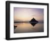 Mont Saint-Michel at Sunset, Unesco World Heritage Site, La Manche Region, Basse Normandie, France-Roy Rainford-Framed Photographic Print