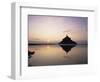 Mont Saint-Michel at Sunset, Unesco World Heritage Site, La Manche Region, Basse Normandie, France-Roy Rainford-Framed Photographic Print