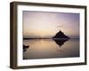 Mont Saint-Michel at Sunset, Unesco World Heritage Site, La Manche Region, Basse Normandie, France-Roy Rainford-Framed Photographic Print