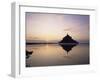 Mont Saint-Michel at Sunset, Unesco World Heritage Site, La Manche Region, Basse Normandie, France-Roy Rainford-Framed Photographic Print