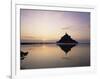 Mont Saint-Michel at Sunset, Unesco World Heritage Site, La Manche Region, Basse Normandie, France-Roy Rainford-Framed Photographic Print