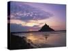 Mont-Saint-Michel at Sunset, Unesco World Heritage Site, La Manche Region, Basse Normandie, France-Roy Rainford-Stretched Canvas