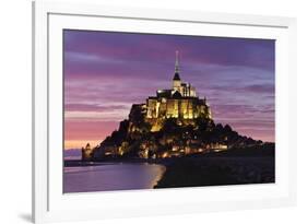 Mont Saint Michel at Sunset-Markus Lange-Framed Photographic Print