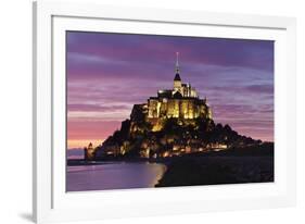 Mont Saint Michel at Sunset-Markus Lange-Framed Photographic Print