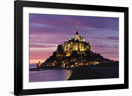 Mont Saint Michel at Sunset-Markus Lange-Framed Photographic Print