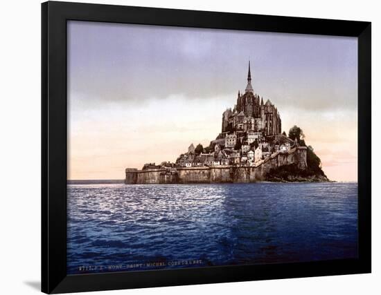 Mont Saint-Michel, France, 1890s-Science Source-Framed Giclee Print