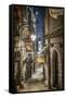 Mont Saint Michel La Grande Rue-Philippe Manguin-Framed Stretched Canvas
