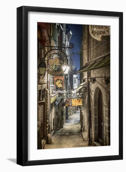 Mont Saint Michel La Grande Rue-Philippe Manguin-Framed Photographic Print