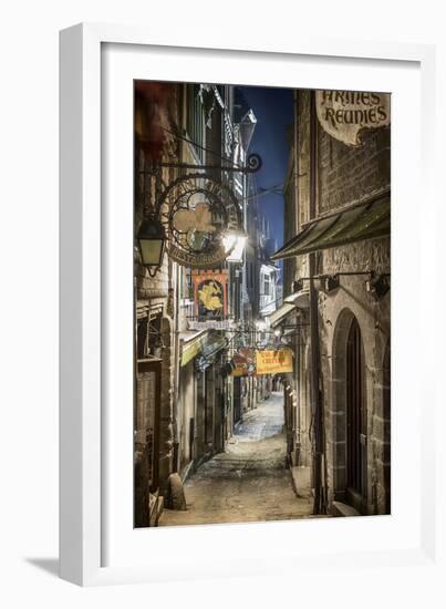 Mont Saint Michel La Grande Rue-Philippe Manguin-Framed Photographic Print