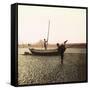 Mont-Saint-Michel (Manche), Fishing on the Shore-Leon, Levy et Fils-Framed Stretched Canvas