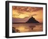 Mont Saint-Michel (Mont St. Michel) at Sunset, La Manche Region, Normandy, France, Europe-Roy Rainford-Framed Photographic Print