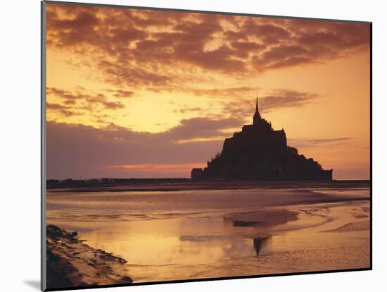 Mont Saint-Michel (Mont St. Michel) at Sunset, La Manche Region, Normandy, France, Europe-Roy Rainford-Mounted Photographic Print