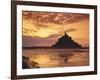 Mont Saint-Michel (Mont St. Michel) at Sunset, La Manche Region, Normandy, France, Europe-Roy Rainford-Framed Photographic Print