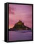 Mont Saint-Michel (Mont St. Michel) at Sunset, La Manche Region, Normandy, France, Europe-Roy Rainford-Framed Stretched Canvas