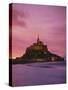 Mont Saint-Michel (Mont St. Michel) at Sunset, La Manche Region, Normandy, France, Europe-Roy Rainford-Stretched Canvas