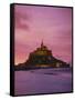 Mont Saint-Michel (Mont St. Michel) at Sunset, La Manche Region, Normandy, France, Europe-Roy Rainford-Framed Stretched Canvas