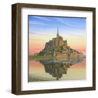 Mont Saint Michel Morn-Richard Harpum-Framed Art Print