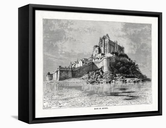 Mont-Saint-Michel, Normandy, France, 1879-C Laplante-Framed Stretched Canvas
