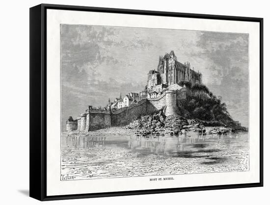 Mont-Saint-Michel, Normandy, France, 1879-C Laplante-Framed Stretched Canvas