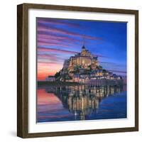 Mont Saint Michel Soir-Richard Harpum-Framed Art Print