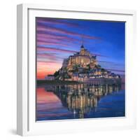 Mont Saint Michel Soir-Richard Harpum-Framed Art Print