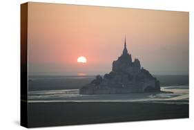 Mont Saint Michel Sunset-Philippe Manguin-Stretched Canvas