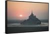 Mont Saint Michel Sunset-Philippe Manguin-Framed Stretched Canvas