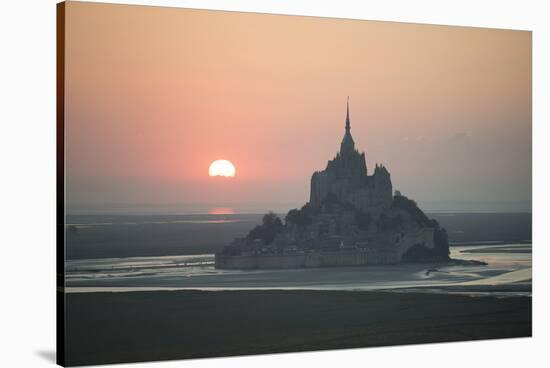 Mont Saint Michel Sunset-Philippe Manguin-Stretched Canvas