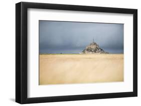 Mont Saint Michel under grey sky-Philippe Manguin-Framed Photographic Print